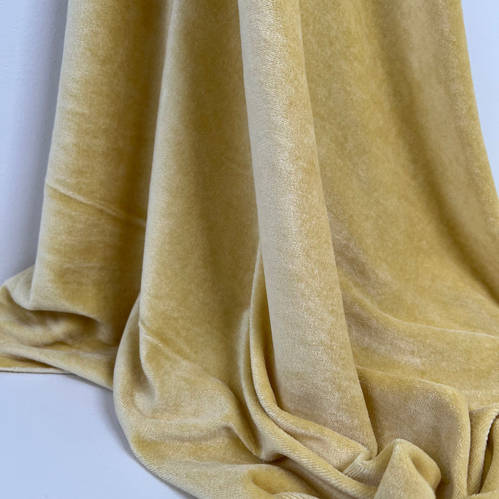 Bamboo Organic Cotton Velour - Dusky Citron