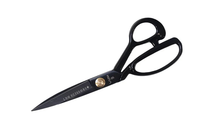9" Midnight Edition Fabric Shears - Rubber Handle - LDH Scissors - Simplifi Fabric