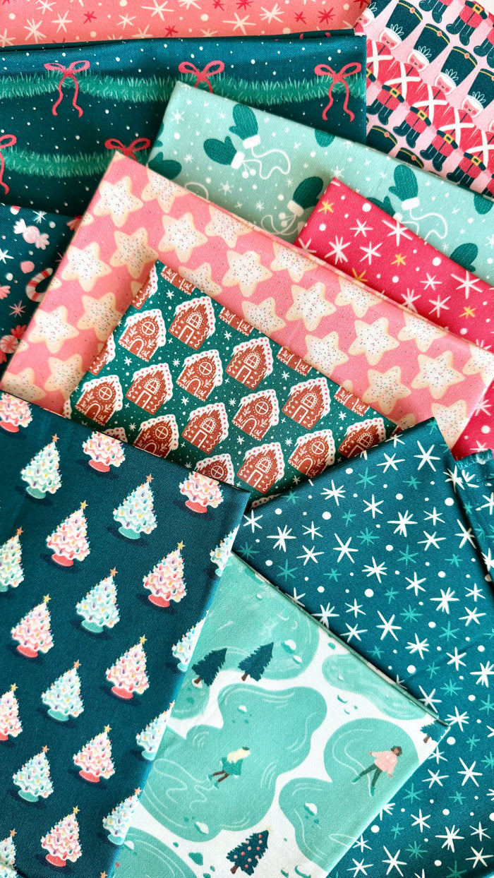 Afternoon Ice Skating - Bright Holiday - Charla Pettingill - Cloud 9 Fabrics - Poplin