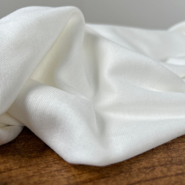 Bamboo Organic Cotton Spandex Ribbing Wide 280 gsm in Natural Color