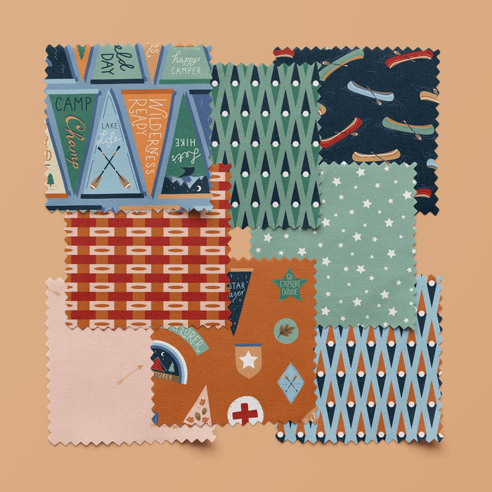 Under The Same Stars - Pink - Backwoods and Boots - Softly Studio - Cloud 9 Fabrics - Poplin - Simplifi Fabric
