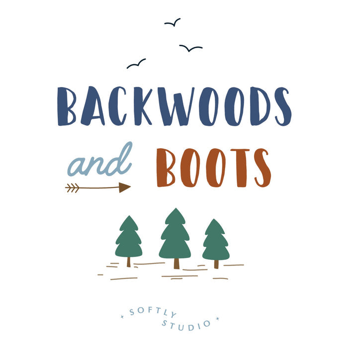 Under The Same Stars - Pink - Backwoods and Boots - Softly Studio - Cloud 9 Fabrics - Poplin - Simplifi Fabric