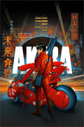 Akira (Metallic Black Asphalt variant) by Vance Kelly, 24" x 36" Screen Print