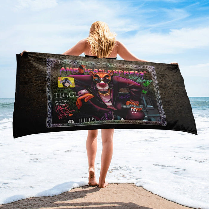 ALWAYS MOTIVATED (TIGGER EXPRESS) BEACH TOWEL - REBHORN DESIGN