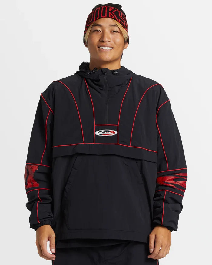 Anorak Quiksilver Griff Track Crudo Negro Rojo
