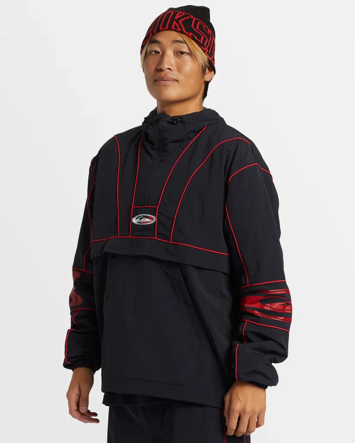 Anorak Quiksilver Griff Track Crudo Negro Rojo
