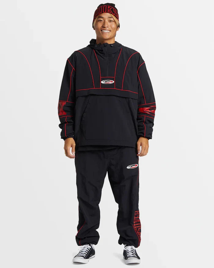 Anorak Quiksilver Griff Track Crudo Negro Rojo