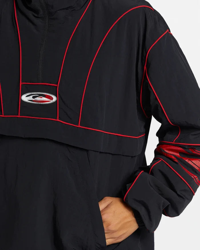 Anorak Quiksilver Griff Track Crudo Negro Rojo