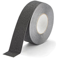 Black anti-slip floor tape roll, 25mm wide grit surface