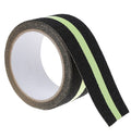Black anti-slip floor tape with green glow-in-the-dark stripe