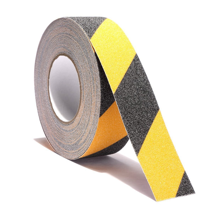 Black and yellow zebra stripe anti-slip floor tape roll