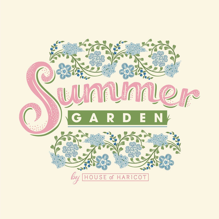 Flowering Lace - Blue - Summer Garden - House Of Haricot - Cloud 9 Fabrics - Poplin - Simplifi Fabric