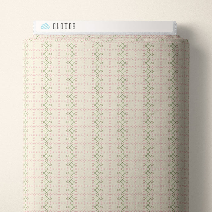 Antique Embroidery - Pink - Summer Garden - House Of Haricot - Cloud 9 Fabrics - Poplin - Simplifi Fabric