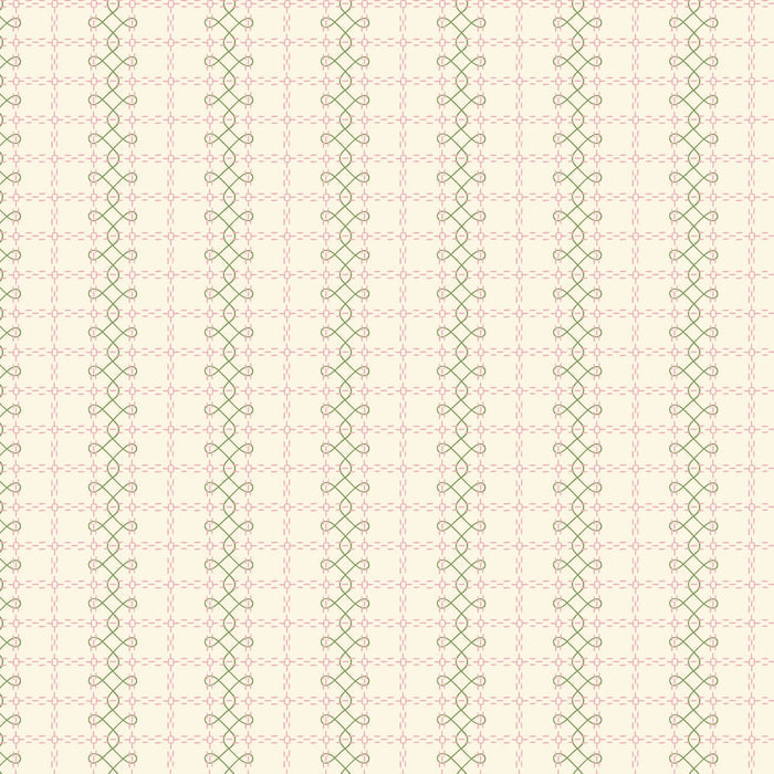 Antique Embroidery - Pink - Summer Garden - House Of Haricot - Cloud 9 Fabrics - Poplin - Simplifi Fabric