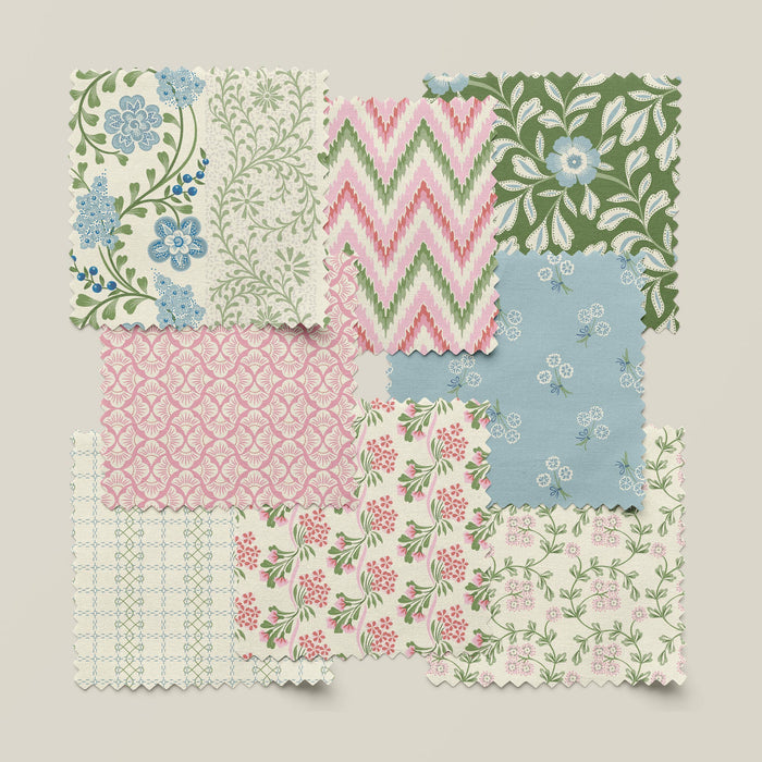 Flowering Lace - Blue - Summer Garden - House Of Haricot - Cloud 9 Fabrics - Poplin - Simplifi Fabric