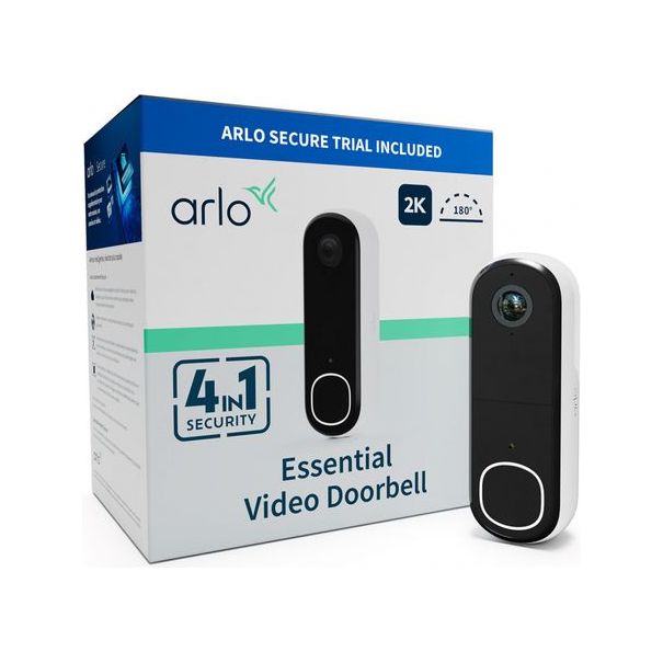 Arlo 2K Wireless Video Doorbell - White | AVD4001100EUS from Arlo - DID Electrical