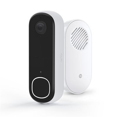 Arlo 2K Wireless Video Doorbell with Chime - White | AVDK4001100UKS from Arlo - DID Electrical