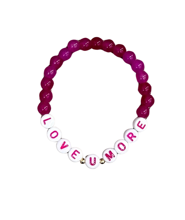 Arm Candy Love You More Ombre Bracelet Jewelry - Young Cori's Arm Candy Raspberry