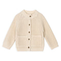 Avery Button & Pocket Chunky Sweater Knit Baby Cardigan (Organic Cotton)