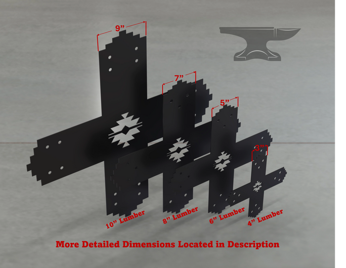 Aztec Style X Brackets - Various Sizes - Madison Iron and Wood