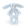 Baby Jellycat Bashful Blue Bunny Ring Rattle