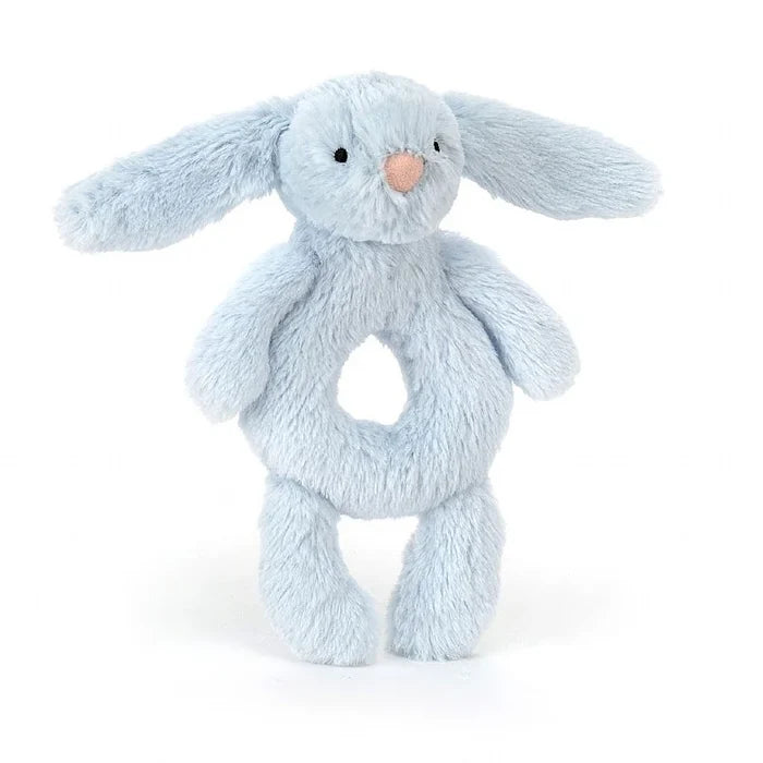 Baby Jellycat Bashful Blue Bunny Ring Rattle