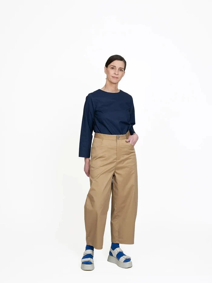 Barrel Leg Trousers Pattern - The Assembly Line - Simplifi Fabric