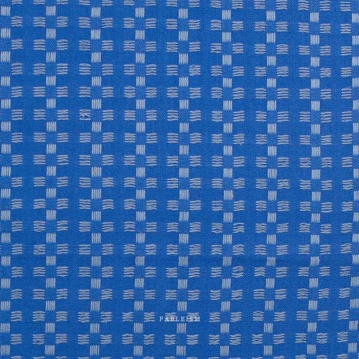 Basketweave - Bright Blue - Fine & Dandy - Fableism Supply Co. - Simplifi Fabric