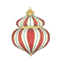 BB 2475 - Jeweled Christmas Ball - Red & Gold
