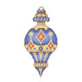 BB 2654 - Jeweled Christmas Ball - Blue & Gold