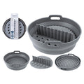 B&Co Air Fryer Pop Up Round Silicone Liner - Grey | 746177 from B&Co - DID Electrical