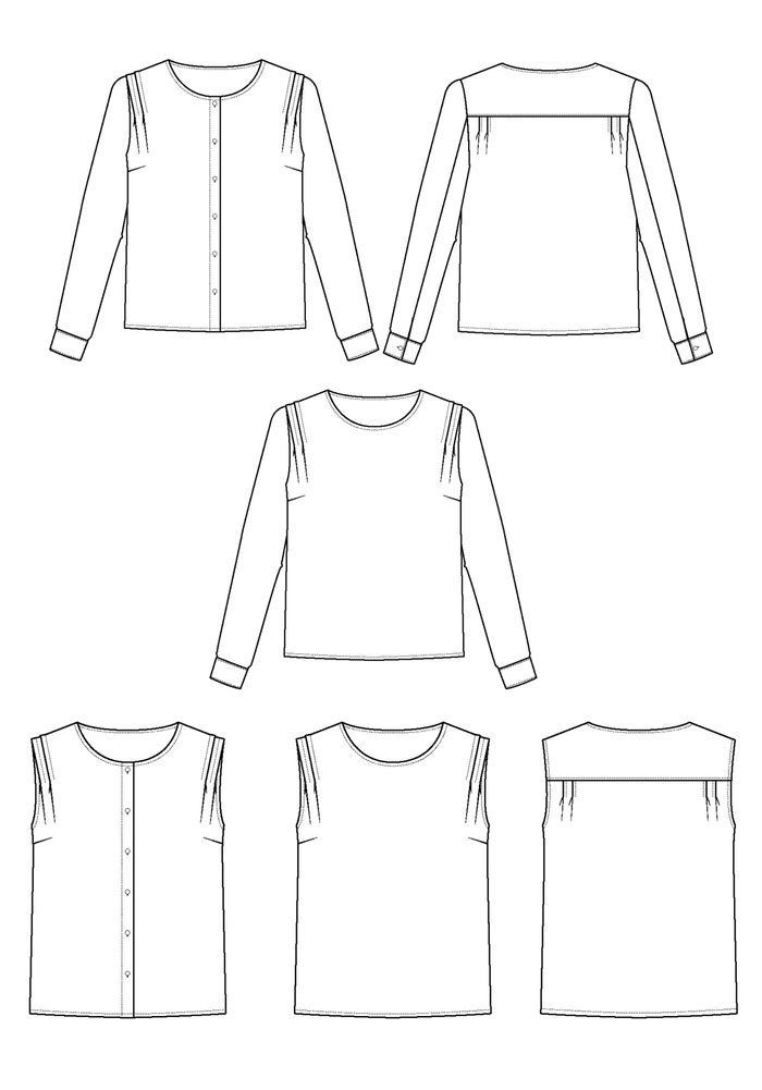 Bellini Blouse Paper Sewing Pattern - Maison Fauve - Simplifi Fabric