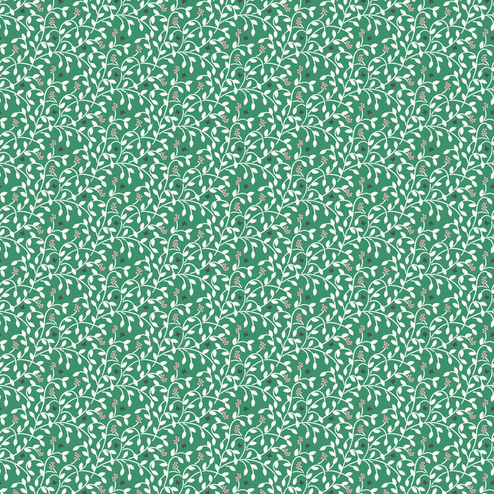 Berry Vines - Emerald - Little Bo - Kimberly Morgan - Cloud 9 Fabrics - Poplin - Simplifi Fabric