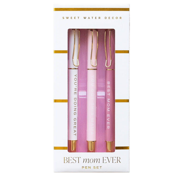 "Best Mom Ever" Metal Pen Set - 3pk