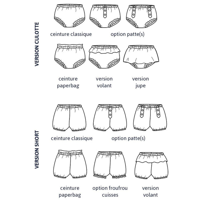 Bilbao Bloomers Sewing Pattern - Baby 1M/4Y - Ikatee - Simplifi Fabric
