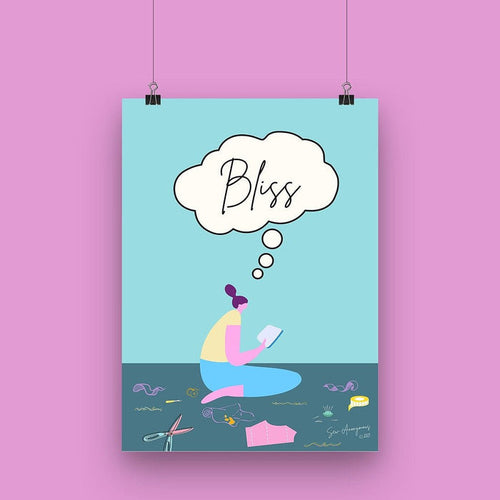 "BLISS" Sewing Themed A4 Print - Sew Anonymous - Simplifi Fabric