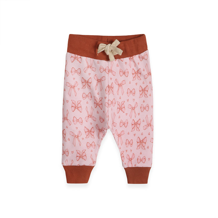 Bows Baby Sweatshirt & Pants Set (Organic Cotton)