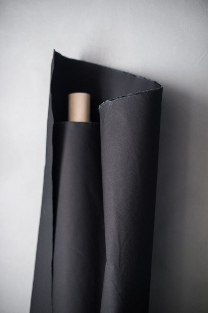 British Organic Cotton Dry Oilskin 7.2oz - Black - Merchant & Mills - Simplifi Fabric