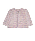 By Debra Girls Jackie Lavender Tweed Jacket Girls Special Tops By Debra Lavender Y/XS (6X)