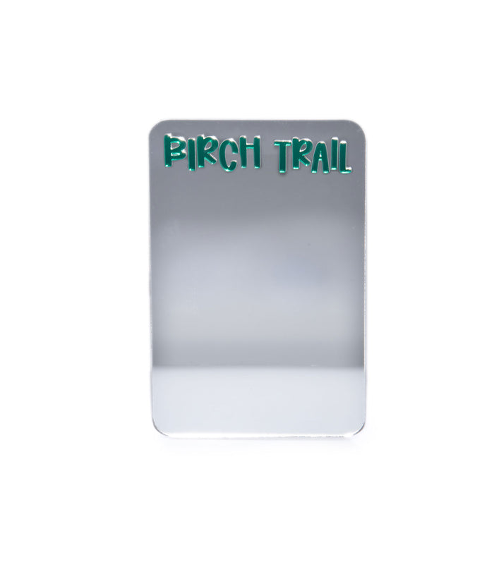 Camp Name Bunk Mirror Distressed/seasonal accessories A Wink and a Nod Multi Birch Trail