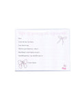 Camp Name Pretty Bows Fill in the Blank Notecards Pack of 8 Camp A Wink and a Nod Multi Agawak