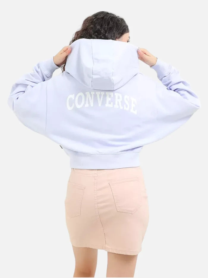 Campera Mujer Converse Retro Chuck FZ Graphic Lila
