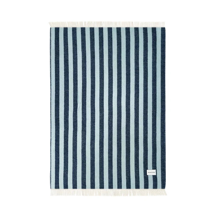 Candy Wrap Navy Ice Blue Blanket - Rugs by Roo