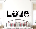 Cat Love In Cat Body Metal Word Sign - Madison Iron and Wood