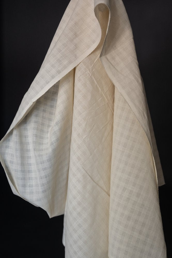 Chequered Stripe Natural Indian Cotton - Merchant & Mills - Simplifi Fabric