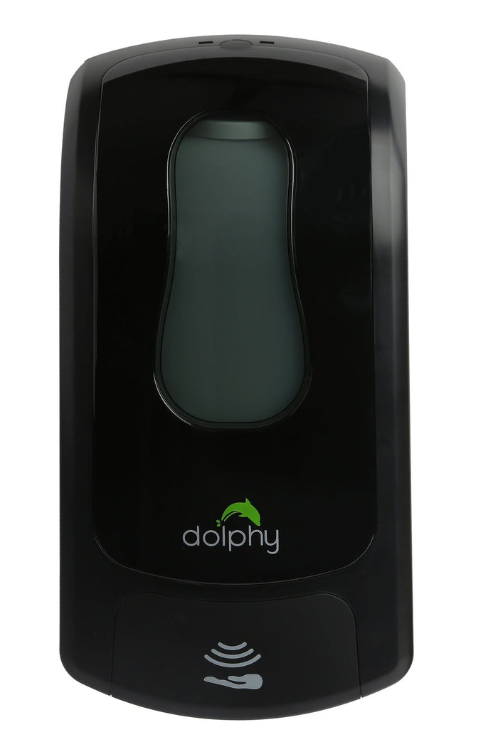 Classic automatic spray sanitiser dispenser in black, 1 litre wall-mounted unit with sensor