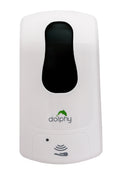 Classic automatic spray sanitiser dispenser in white, 1 litre wall-mounted unit with sensor