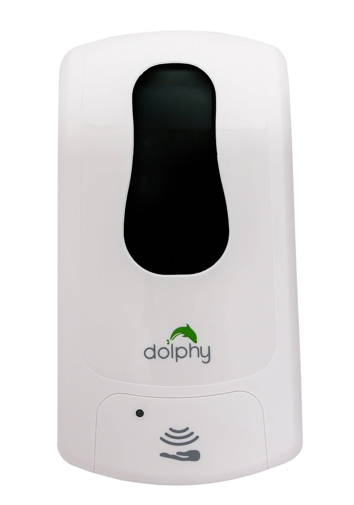 Classic automatic spray sanitiser dispenser in white, 1 litre wall-mounted unit with sensor
