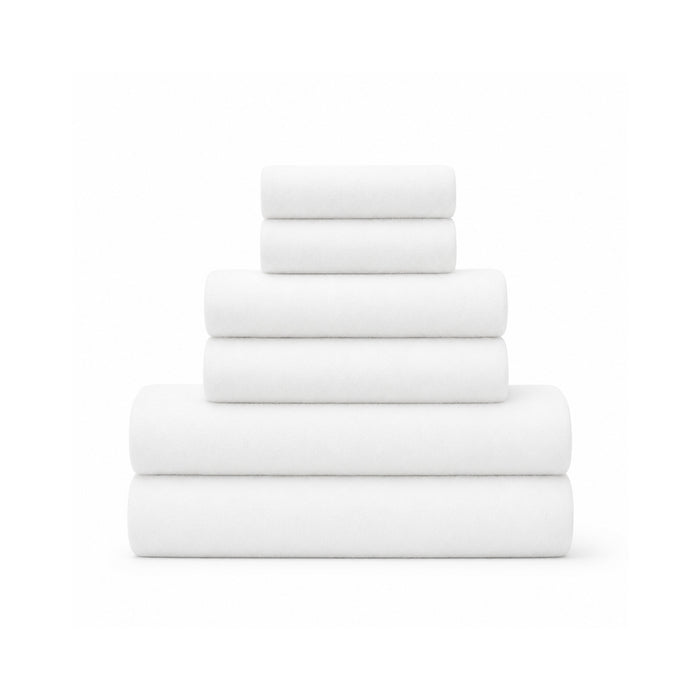 Large white cotton bath towel folded