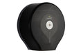 CLASSIC jumbo toilet paper roll dispenser in transparent grey, lockable wall unit with viewing window